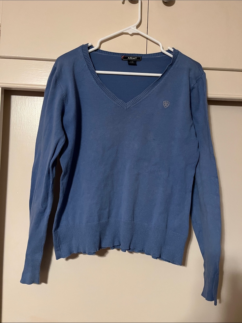 Ariat Slate Blue V-Neck Knit Sweater